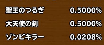 目玉装備排出確率の画像