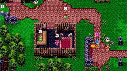 目覚めの粉で村人を起こす