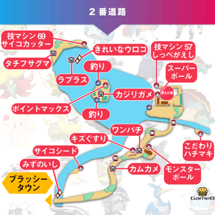 ポケモン剣盾 2番道路のマップと出現ポケモン ソードシールド ゲームエイト