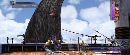 コケラくず(青)を1体だけ残してシン(背びれ)を攻撃