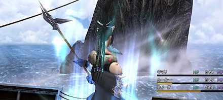 シン(背びれ)への攻撃はワッカとルールー