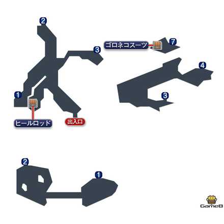 幻獣の洞窟①のマップ