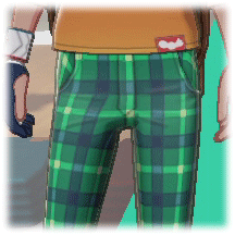チェックパンツ