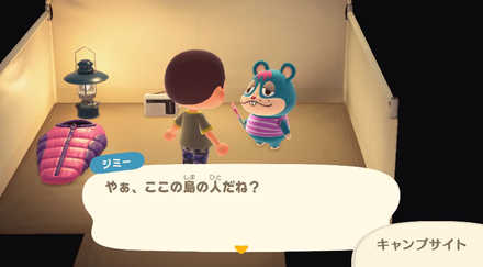 キャンプサイトの内装