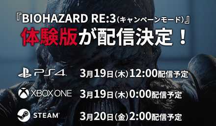 バイオRE3体験版