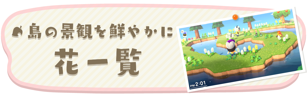あつまれどうぶつの森に花