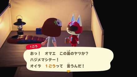 amiiboで好きな住民を呼ぶ(キャンプサイト)