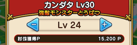 カンダタ累計討伐レベル