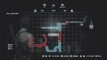 下水道階段のチャーリー人形マップ