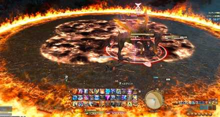 内周パターンの光輝の炎柱