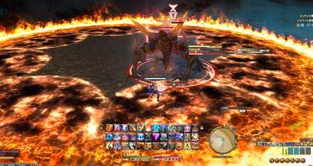 外周パターンの光輝の炎柱