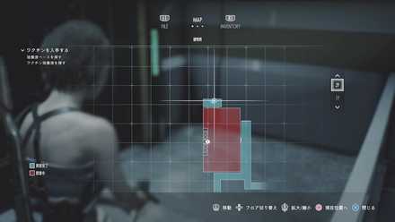 ワクチン抽出機手前チャーリー君マップ