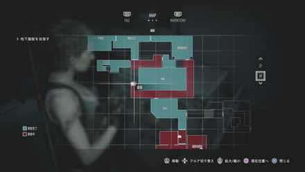 1階中庭横 廊下マップ