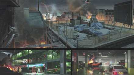 コンセプトアート15−駐車場/ビル屋上