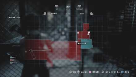 古びた鍵の使用場所のマップ