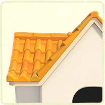 黄色い洋瓦の屋根