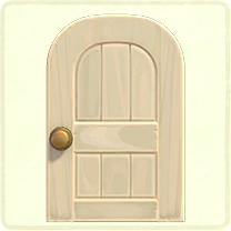 白い木組みのドア