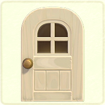 白い窓付きのドア