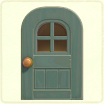 グレーの窓付きのドア