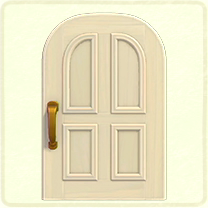 白いよくあるドア