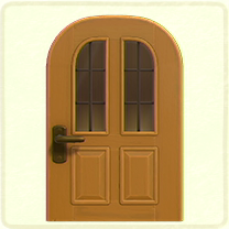 メープルの縦長窓のドア