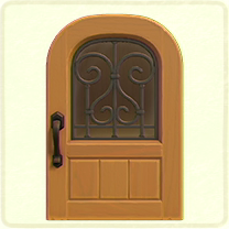 メープルのアイアングリルのドア