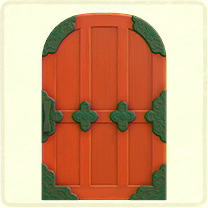 赤い和風のドア