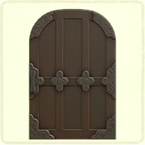 黒い格子のドア