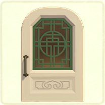 白い中華なドア