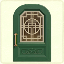 緑の中華なドア