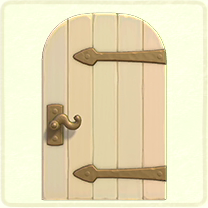 白い金具のドア