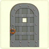 グレーの鉄のドア