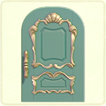 青いリッチなドア