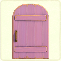 薄紫の素朴なドア