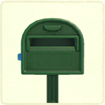 緑の普通のポスト
