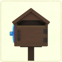 黒い木のポスト