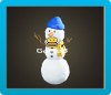 Icono de muñeco de nieve de tres niveles