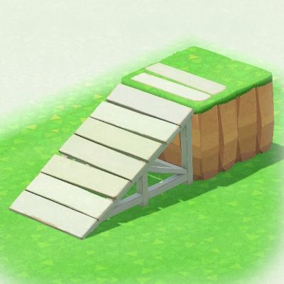 しろいいたのスロープ