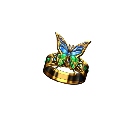 ネルリック蝶の指輪［青］