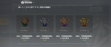 特殊戦闘部隊の専属成就の画像