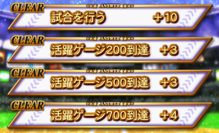 試合による獲得チャージ数