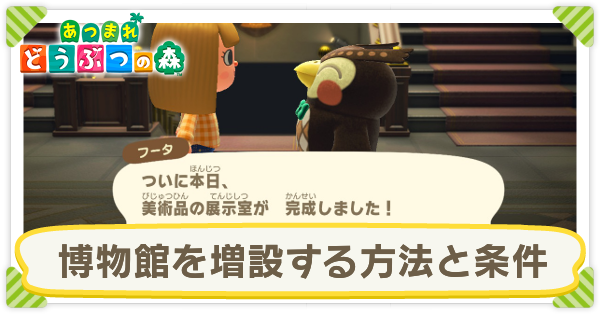 あつ森 博物館を増設する方法と条件 カフェが出ない時の方法 あつまれどうぶつの森 ゲームエイト