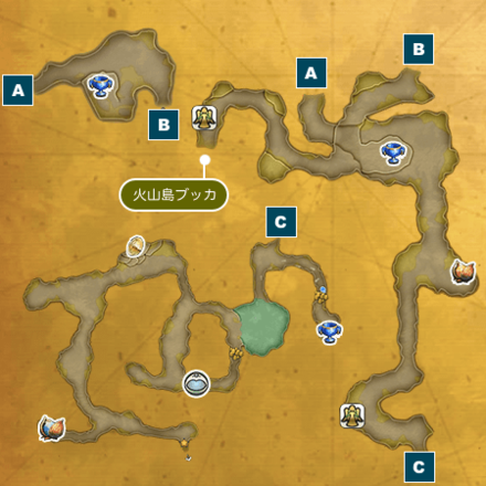 岸辺の洞窟Iのマップ