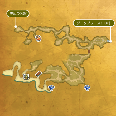 火山島ブッカのマップ