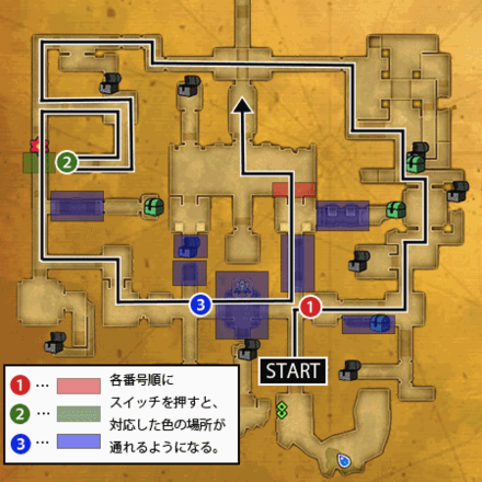 スイッチギミックの攻略ルート