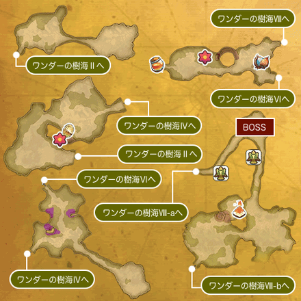 ワンダーの樹海Iのマップ