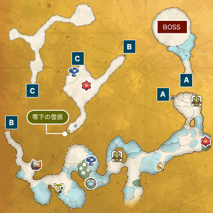 氷壁の迷宮Iのマップ