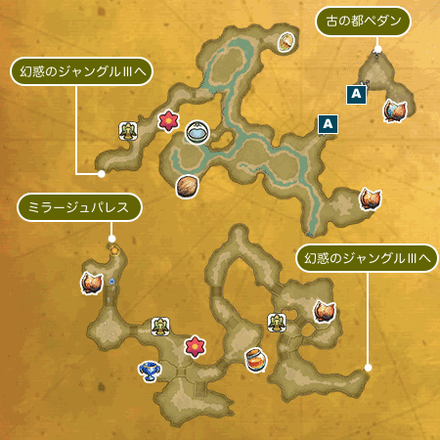 幻惑のジャングルIのマップ