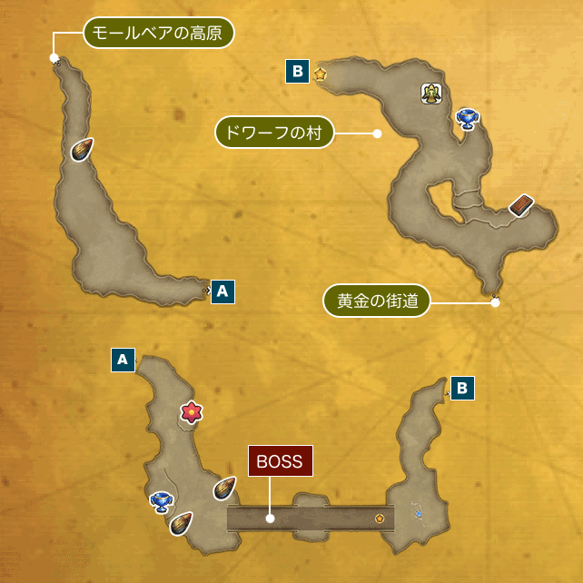 大地の裂け目Iのマップ