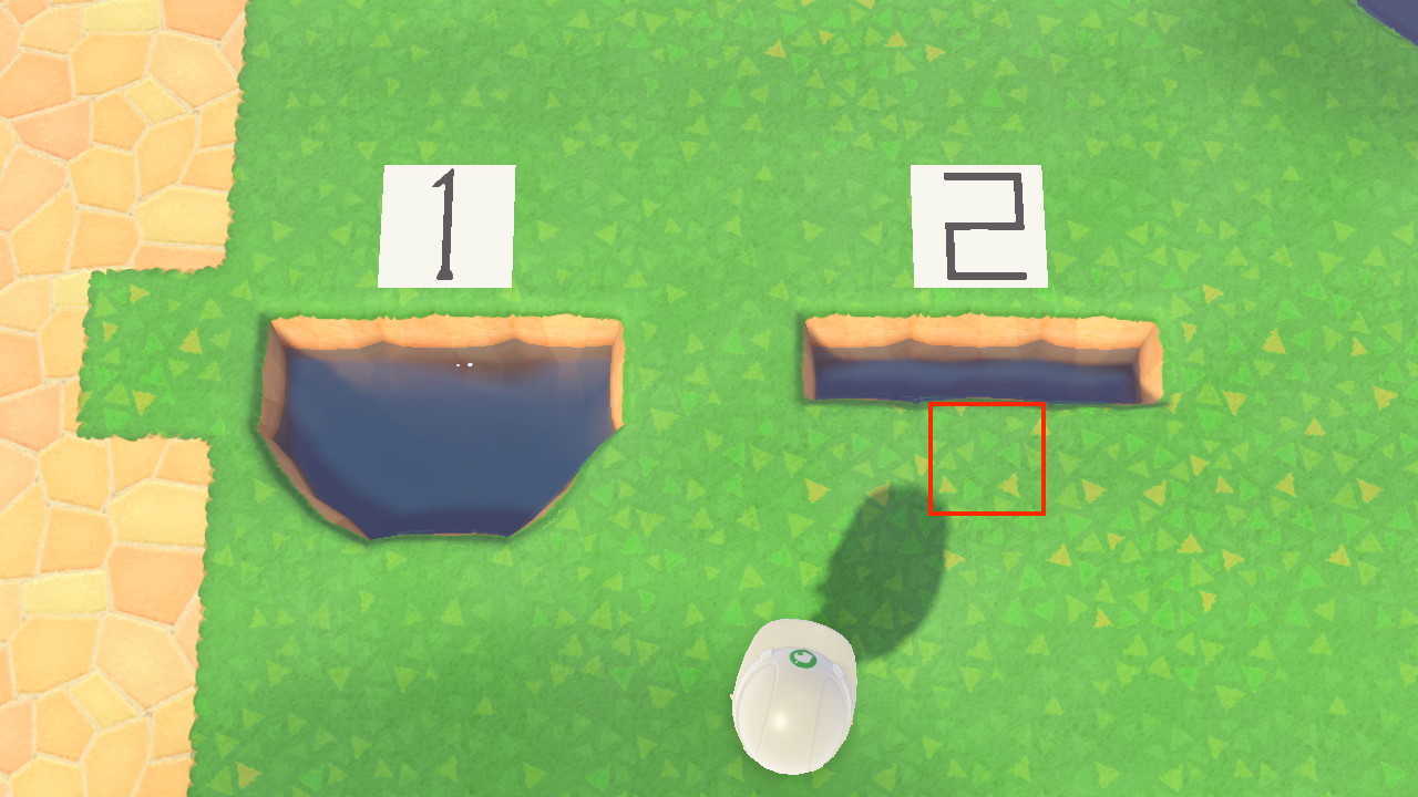 隣接する丸い地形も埋め立てる